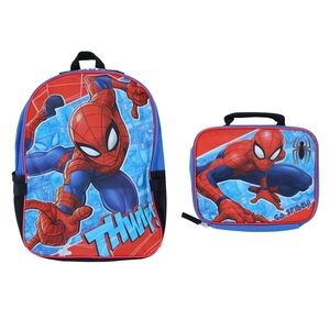 NWT Spider-Man 16-Inch Backpack with Lunch Bag